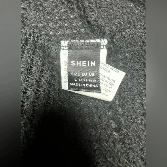 SHEIN Set Lune Tank Top And Fringe Trim Shorts Color Black Size Large - Picture 5 of 9